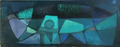 Jason Schoener, Night on Maine Coast, oil on canvas