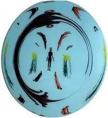 Mette Tommerup, Female Lense Plant, digital painting on board under plexiglass
