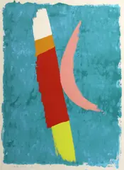 Jack Bush, Pink Moon, 1974, Color screenprint on wove paper