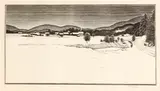 Asa Cheffetz, Mid-Winter (S. 89), 1949, Wood engraving on Strathmore Pastelle wove paper