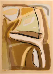 Bram van Velde, Two Abstract Compositions, c. 1979, Color lithographs on wove paper, each signed in pencil and numbered 248/300, 258/300, respectively