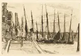 Billingsgate (K. 47) by James Abbott McNeill Whistler, 1859, Etching on laid paper, eight (final) state, later printing, sold Sep 2013