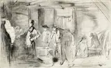 James Abbott McNeill Whistler, The Forge (K. 68), 1861, Drypoint on cream laid paper, Kennedy's third state (of 4)