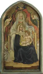 John & Elizabeth Gould, The Virgin and Child with Saint Anne, oil on panel