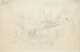 Giovanni Battista Cipriani, The Holy Family, black chalk on paper laid down on heavy card