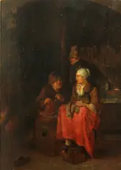 Egbert van Heemskerck the Elder, A tavern interior, oil on panel