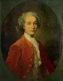 French School, A portrait of a gentleman, half-length in a red coat; A portrait of a lady (a pair)