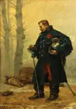 Étienne-Prosper Berne-Bellecour, The fallen comrade, oil on panel