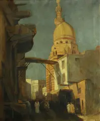 O. Beleznay, A mosque in Cairo; A gate of Cairo (a pair), first signed and dated 'Beleznay O./ 1904' (lower left) and inscribed indistinctly 'Mas[..]e Abu Herebe Kairo' (lower right); second
