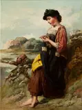 Rsa Robert Gavin, Lost in thought, oil on canvas