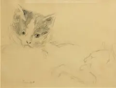 Various Artists, Animal studies (a group of four), three pencil studies; one pastel