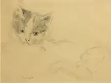 Various Artists, Animal studies (a group of four), three pencil studies; one pastel