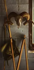 Donald William Peel, The intruder, oil on board