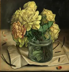 Aimé Barraud, Untitled (Still life with roses), oil on canvas