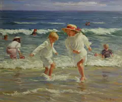 Brian A. Becken, Splashing, oil on canvas