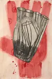 Frank van Hemert, Weight of the area, 1985, watercolor, charcoal and mixed media on paper