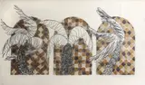 Ned Smyth, Order and Sway, 1979, oil and graphite on trace paper