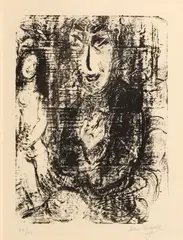 Painters and Models (M. 403) by Marc Chagall, 1963, Lithograph on Arches paper, sold Aug 2013