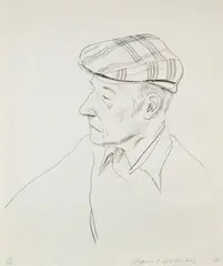 William Burroughs (G. 920) by David Hockney, 1981, Lithograph on HMP Koller handmade paper, sold Aug 2013
