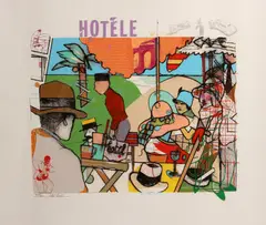 Richard Marshall Merkin, The Smile of Garbo, 1989, Color screenprint on wove paper