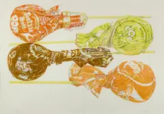 Don Nice, Tootsie Pops, 1974, Color lithograph on wove paper