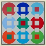 Victor Vasarely, Opal, 1970s, Color screenprint on heavy wove paper