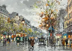 Antoine Blanchard, Théâtre des Variétés, oil on canvas