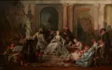 François-Claudius Compte-Calix, The sculptor's studio, oil on panel