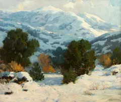 William Thomas McDermitt, After the snow, oil on canvas