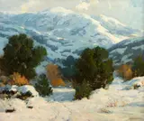 William Thomas McDermitt, After the snow, oil on canvas