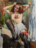 Pál Fried, Woman combing her hair