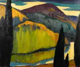 John Cole, Along the Umpqua River, 1999, oil on canvas