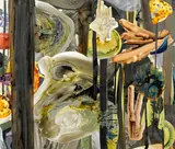 Kurt Lightner, Untitled (KL1116-3), 2005, acrylic and Mylar collage on paper
