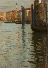Eugène Lawrence Vail, Venetian scene, oil on canvas