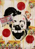 Ford Beckman, Under the Big Top, 1998, oil, graphite, screen print and paper collage on paper