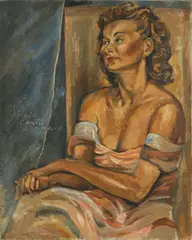 Portrait of Marie Sawyer by Federico Cantú Garza, 1948, oil on canvas, sold Jul 2013