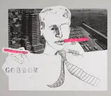 Larry Rivers, Gordon, 1969, Screenprint with handcoloring and collage on wove paper