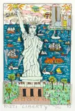 James Rizzi, Liberty, 1985, Lithograph in colors with collage on wove paper