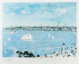 Harry Maxwell Mays, The Summer of 1895...Narragansett, 1986, Offset lithograph in colors on wove paper