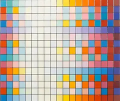 Square Wave #2 by Yaacov Agam, 1982, Screenprint in colors with foil on wove paper, sold Jul 2013