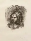 Claude Renoir, tourné à gauche, from Douze Lithographies Originales de Pierre-Auguste Renoir (D. 40), c. 1904/later by Pierre-Auguste Renoir, Lithograph on wove paper, restrike, sold Jul 2013