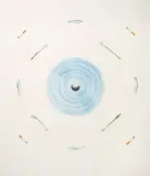 Ed Ruscha, The Fan and its Surroundings, from The Global Edition series (E. 123), 1982, Lithograph in colors on Rives BFK paper