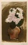Georges Braque, Les Fleurs Violets (not in Vallier), c. 1960, Etching and aquatint in colors on Arches paper