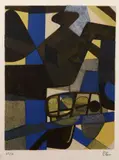Maurice Estève, Loupi, 1971, Lithograph in colors on wove paper