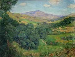 Alfred Ray Burrell, The valley and Mount Diablo, oil on canvas