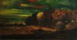 George Inness, Autumn oaks, oil on canvas