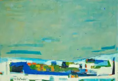 Fletcher Benton, Untitled, 1958, oil on canvas