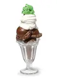Never on a Sundae by David Gilhooly, 1995, glazed ceramic, plaster and found dish, sold Jun 2013