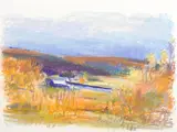 Wolf Kahn, The Lamoille Valley, 1989, pastel on paper
