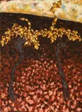 Anne Neely, Fall Vineyard Field, 1991-92, oil on canvas